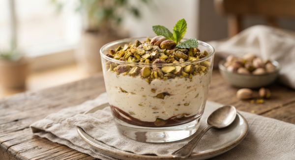 Délice de mousse au chocolat blanc : la recette ultime avec éclats de pistache croquants !